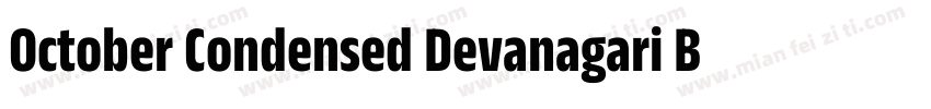 October Condensed Devanagari Bold字体转换